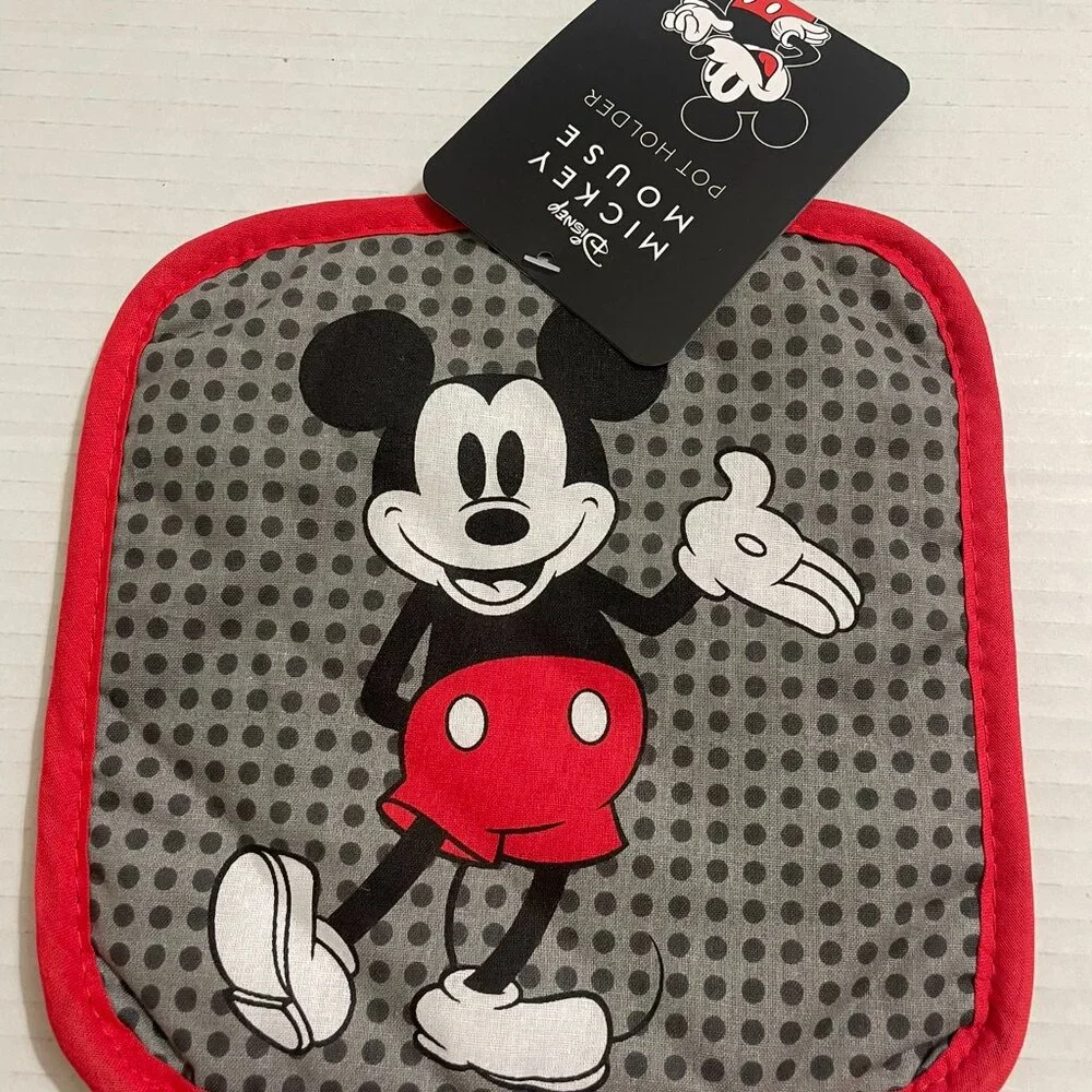 Disney Mickey Mouse Potholder Red & Black Multicolor with Tag - Picture 3 of 5
